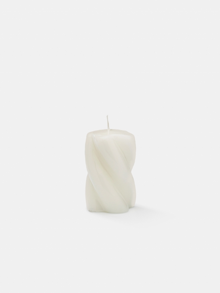 BLUNT TWISTED CANDLE WHITE WHITE
