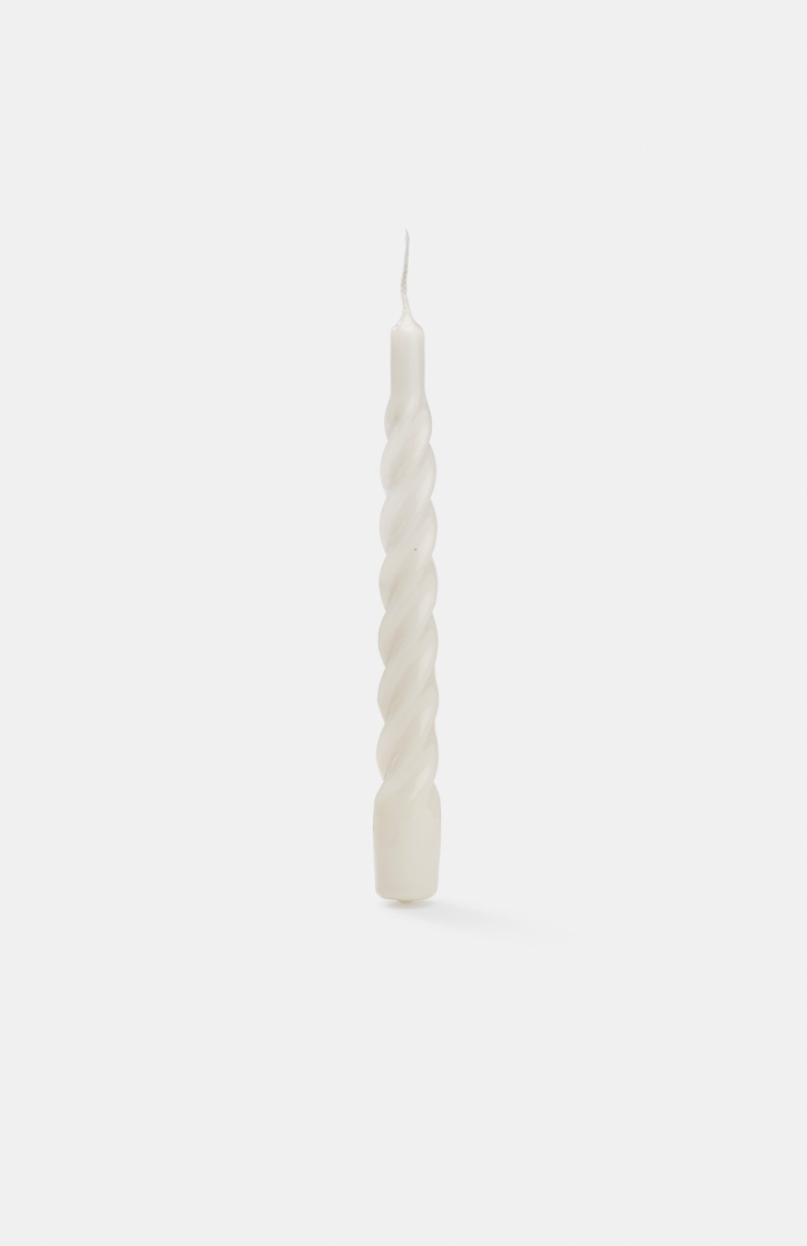 TWISTED CANDLE WHITE WHITE