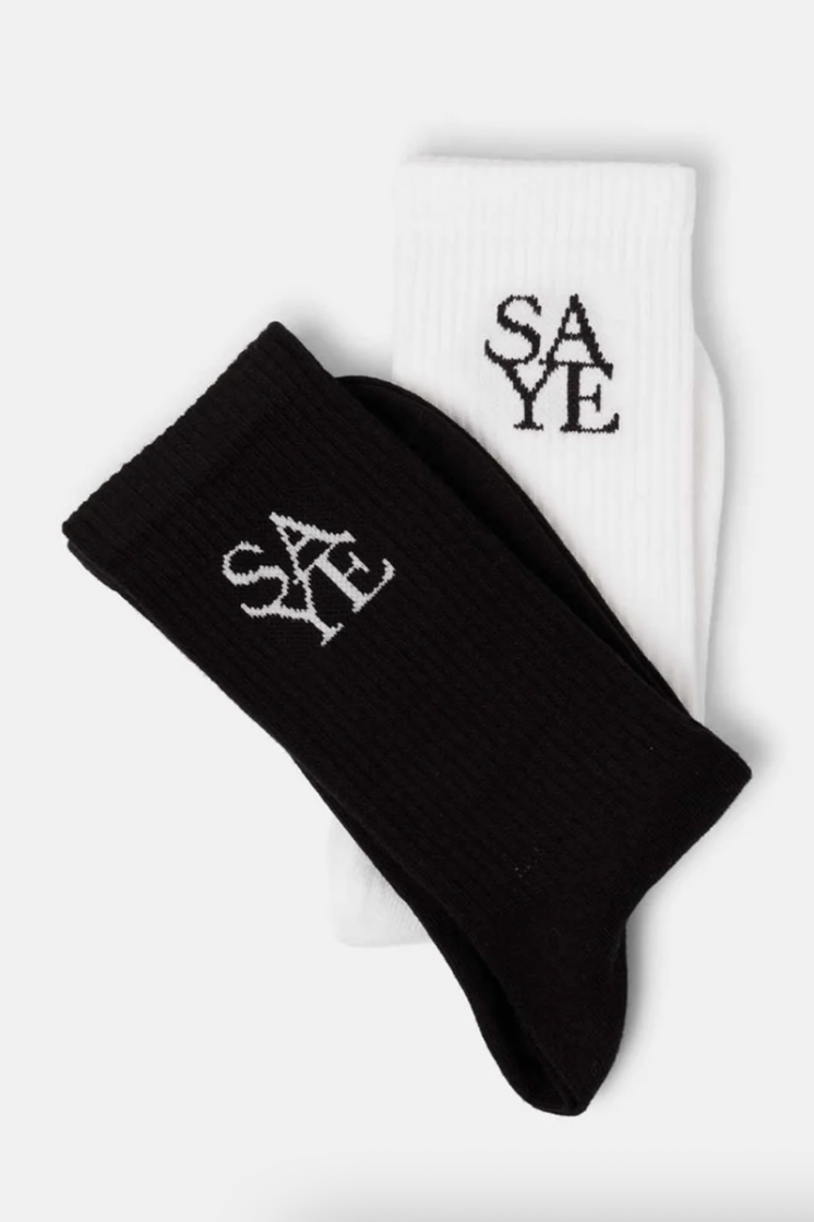 SOCKS BLACK WHITE