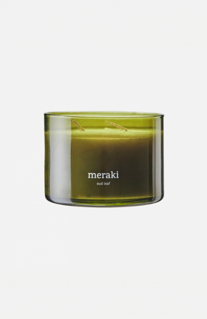 SCENTED CANDLE OUD LEAF GREEN 