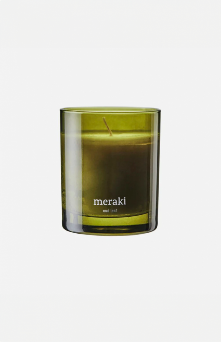 SCENTED CANDLE OUD LEAF GREEN 