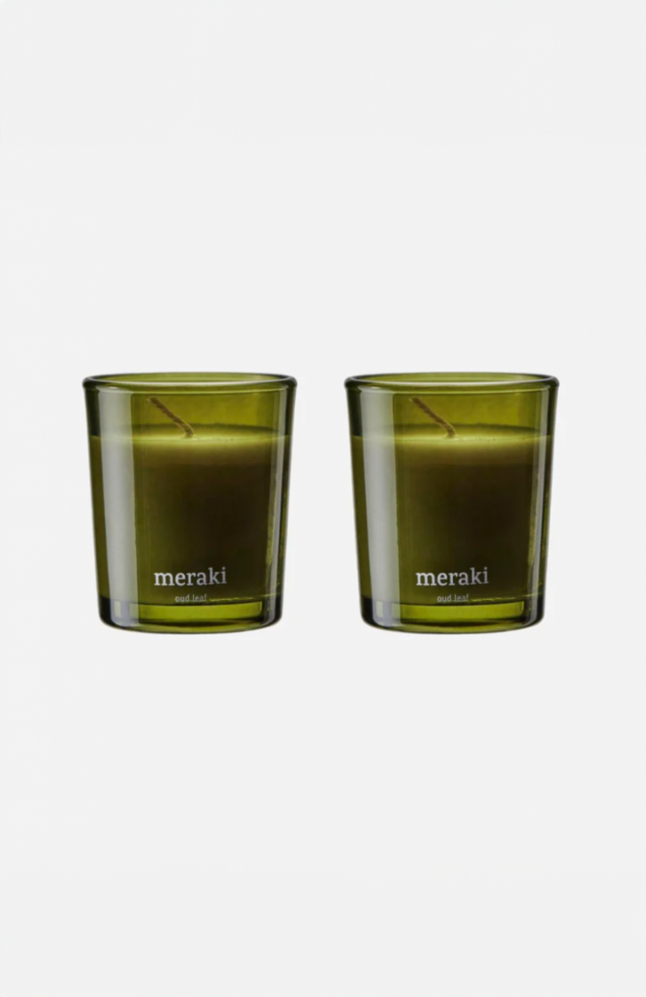 SCENTED CANDLE OUD LEAF GREEN 