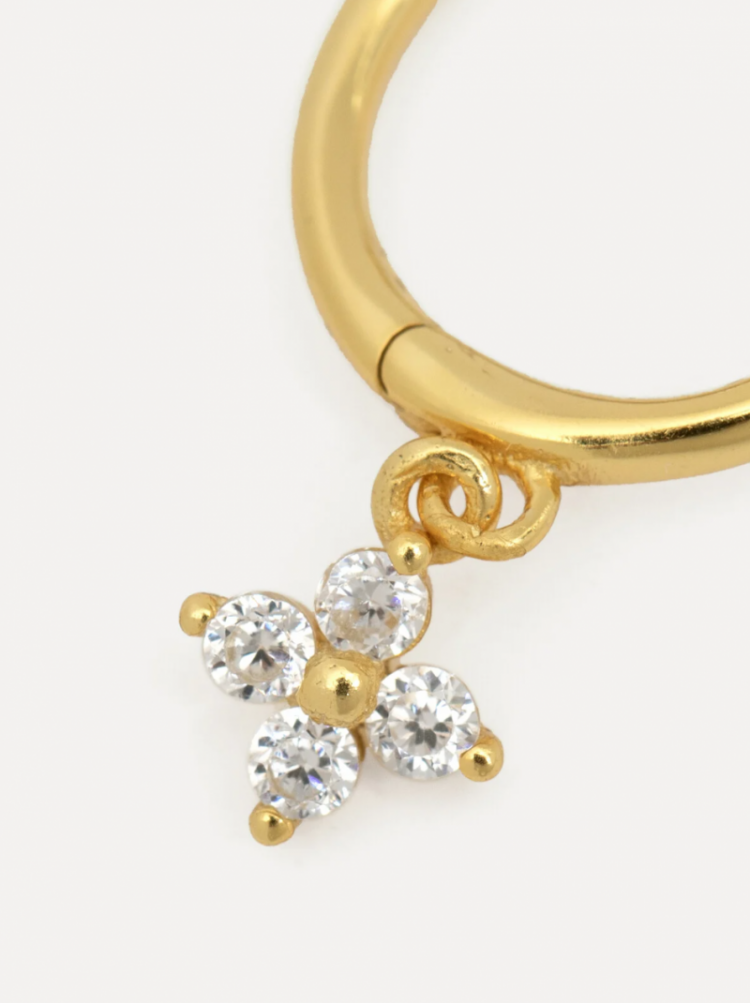 JEANNE FLOWER STRASS GOLD