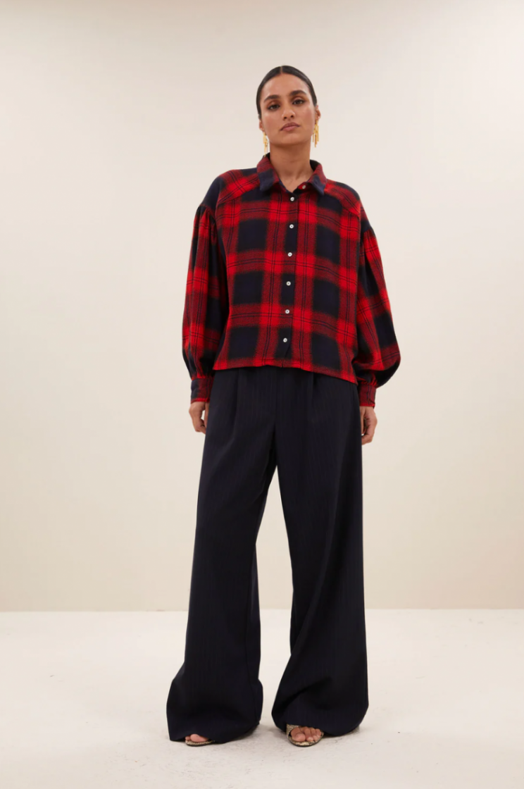 SARAH SHORT POPPY CHECK