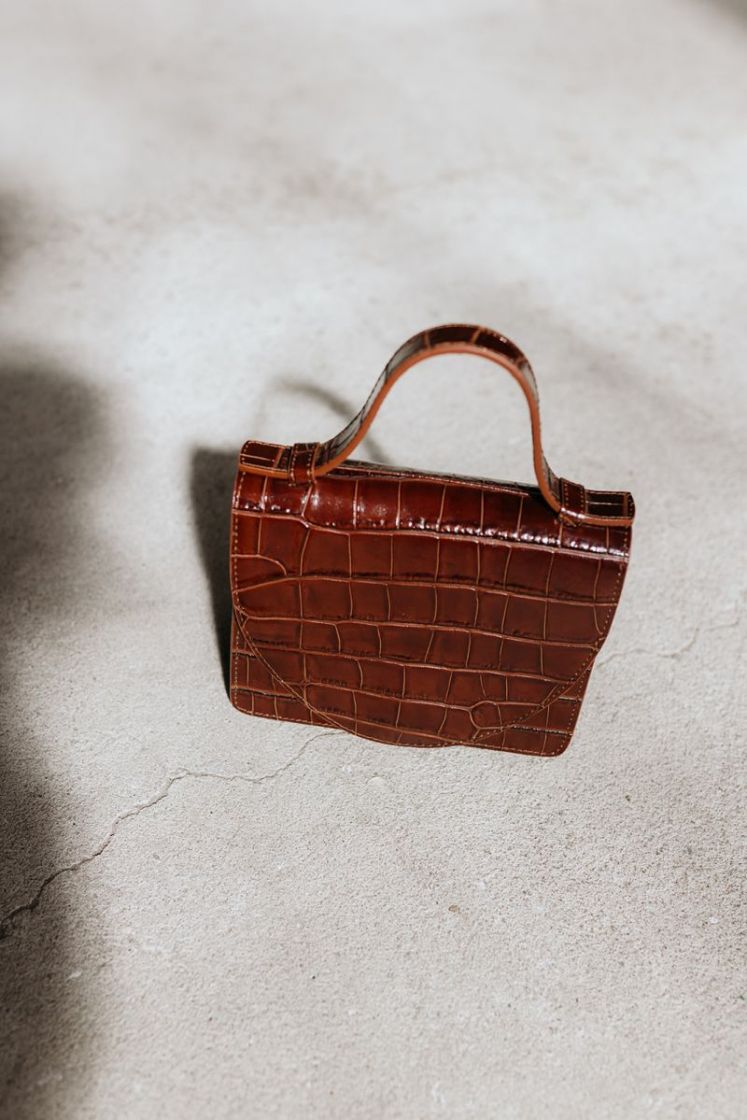 MICRO BRIEFCASE CHOCOLATE CROCO