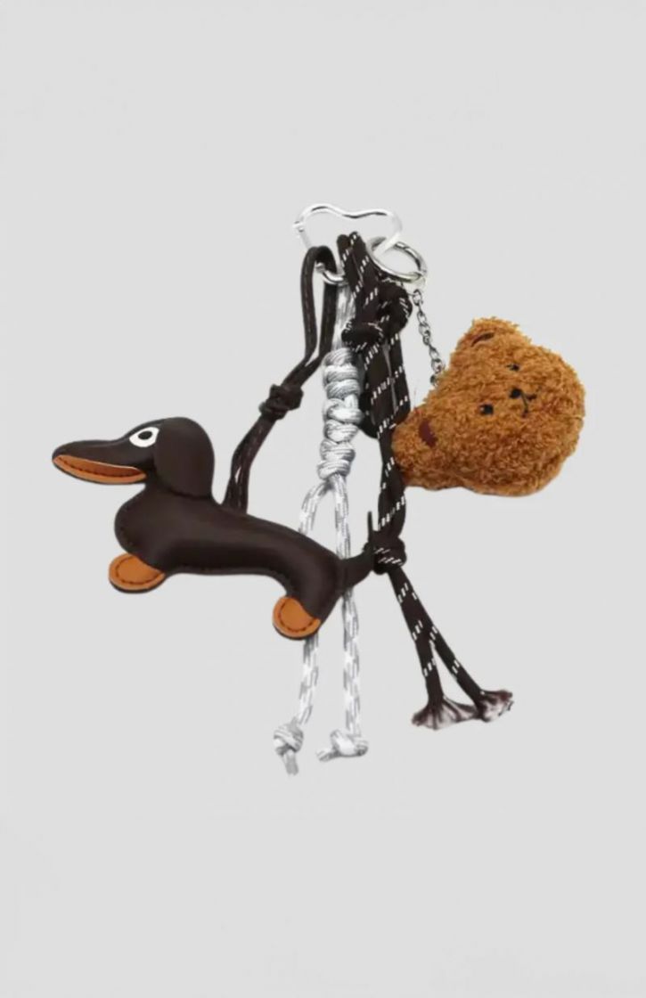 TEDDY DOG CHARM BROWN