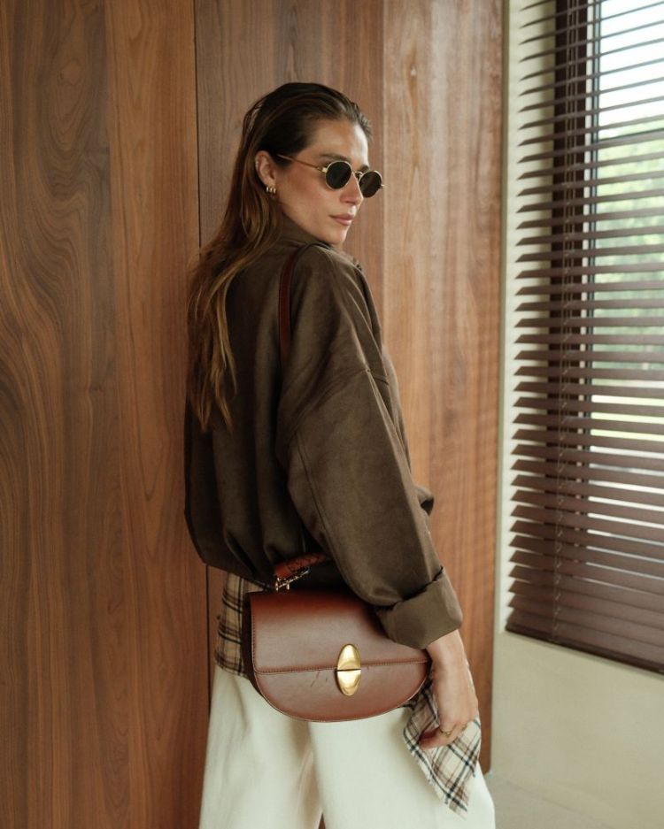 ROUND TESORO COGNAC LEATHER