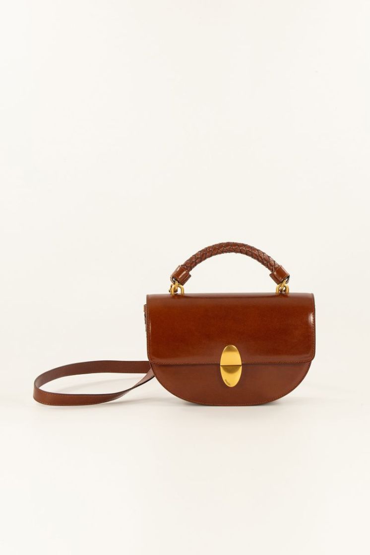 ROUND TESORO COGNAC LEATHER