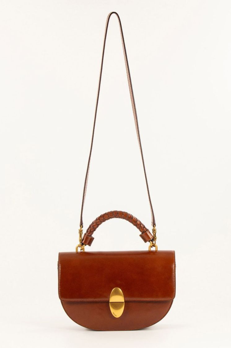 ROUND TESORO COGNAC LEATHER