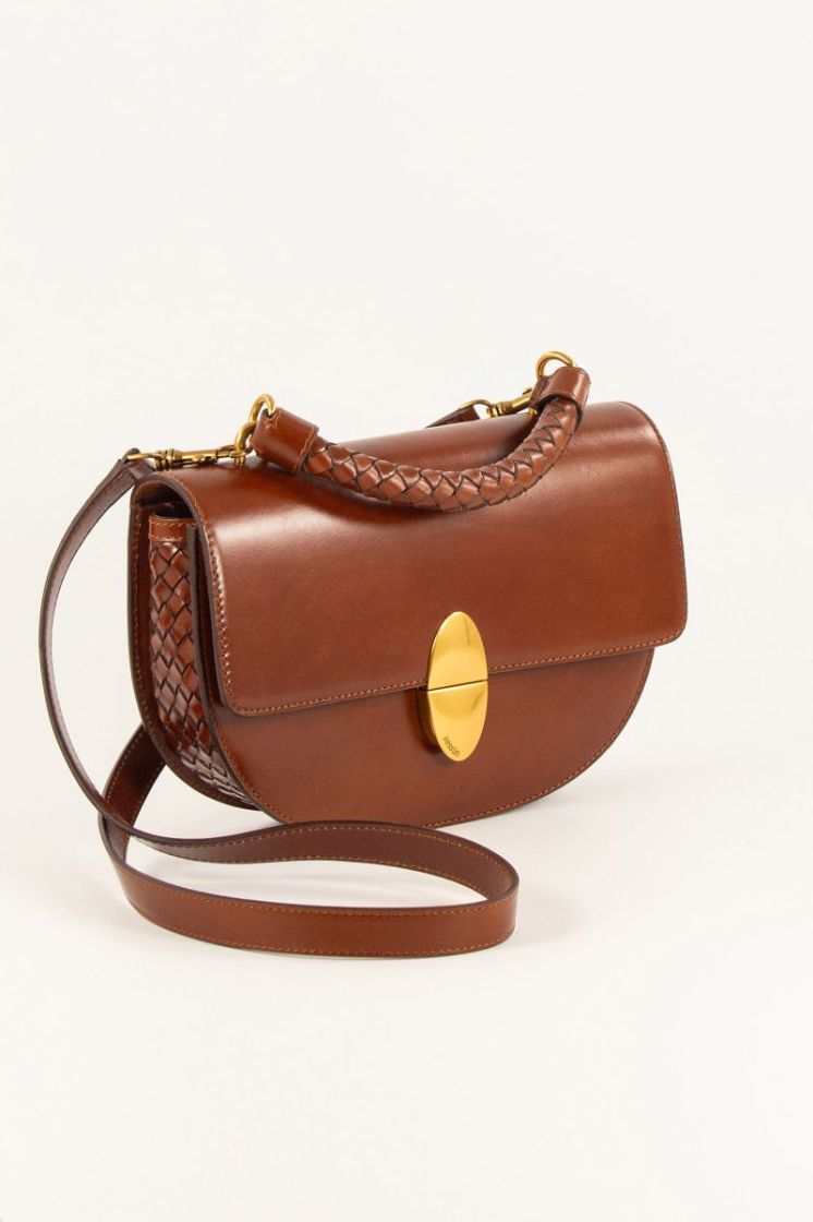 ROUND TESORO COGNAC LEATHER