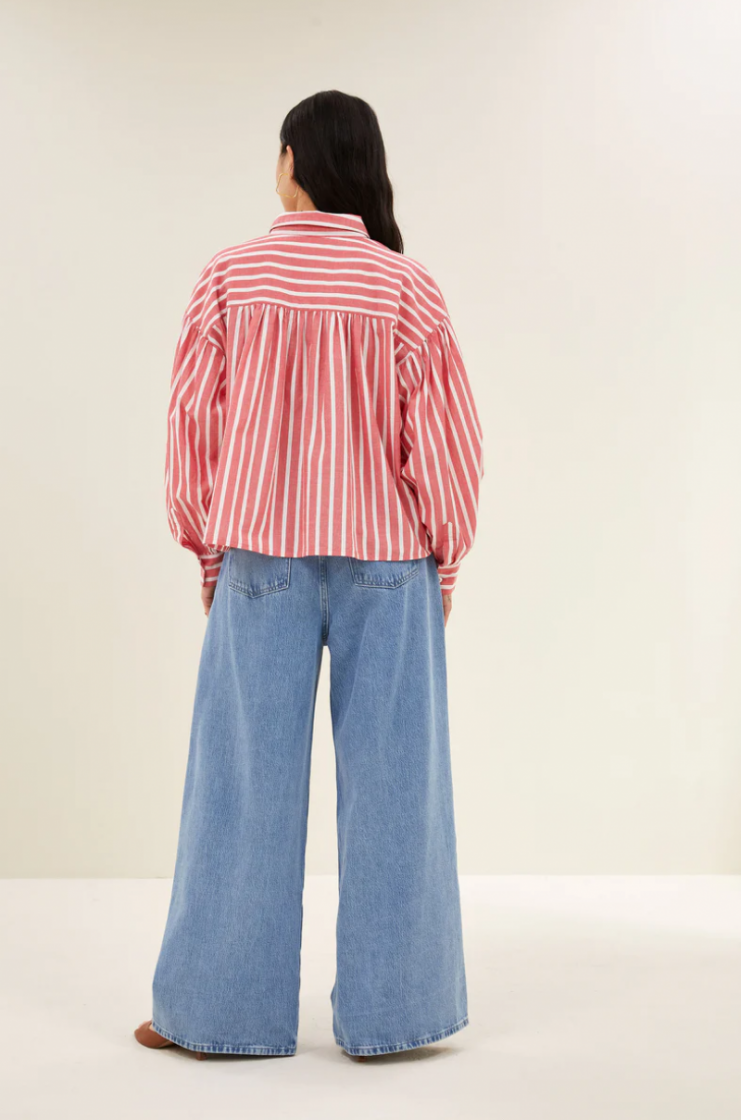 SARAH SHORT STRIPE RED STRIPE