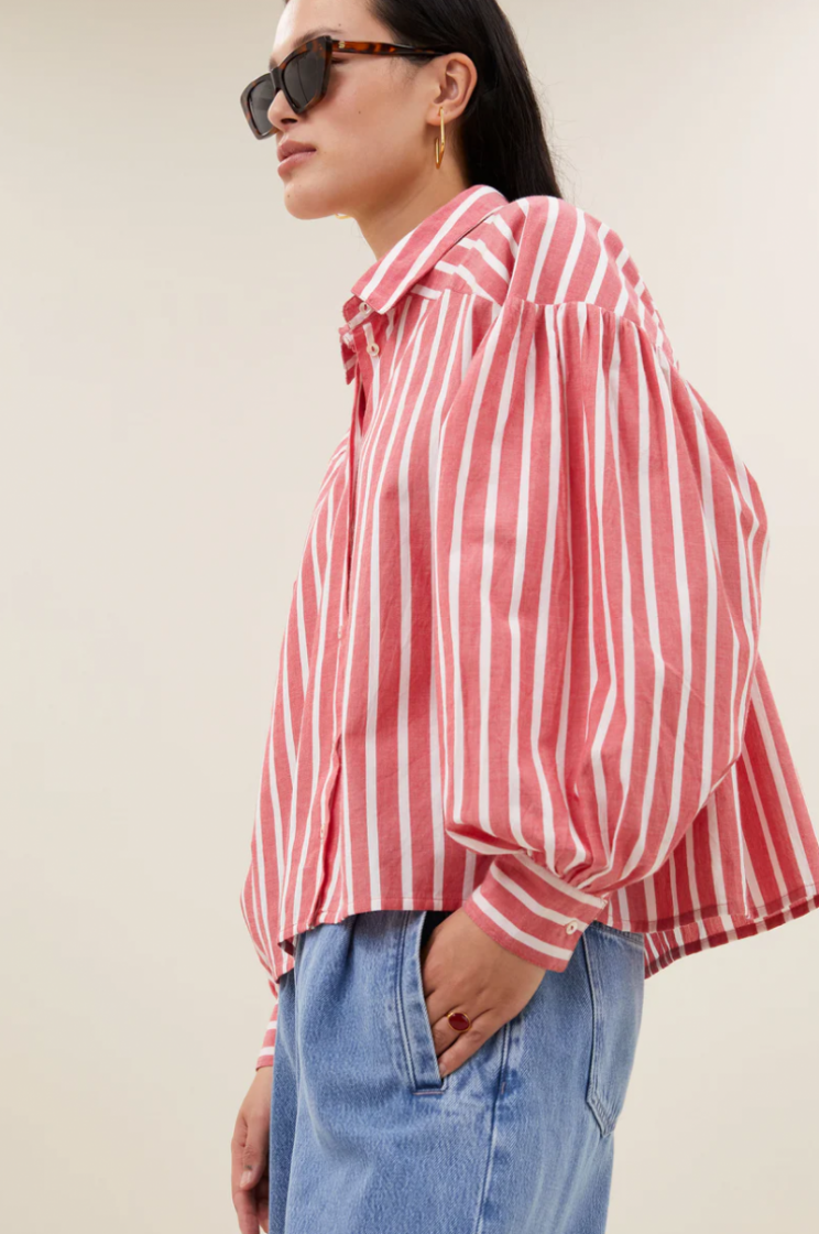 SARAH SHORT STRIPE RED STRIPE