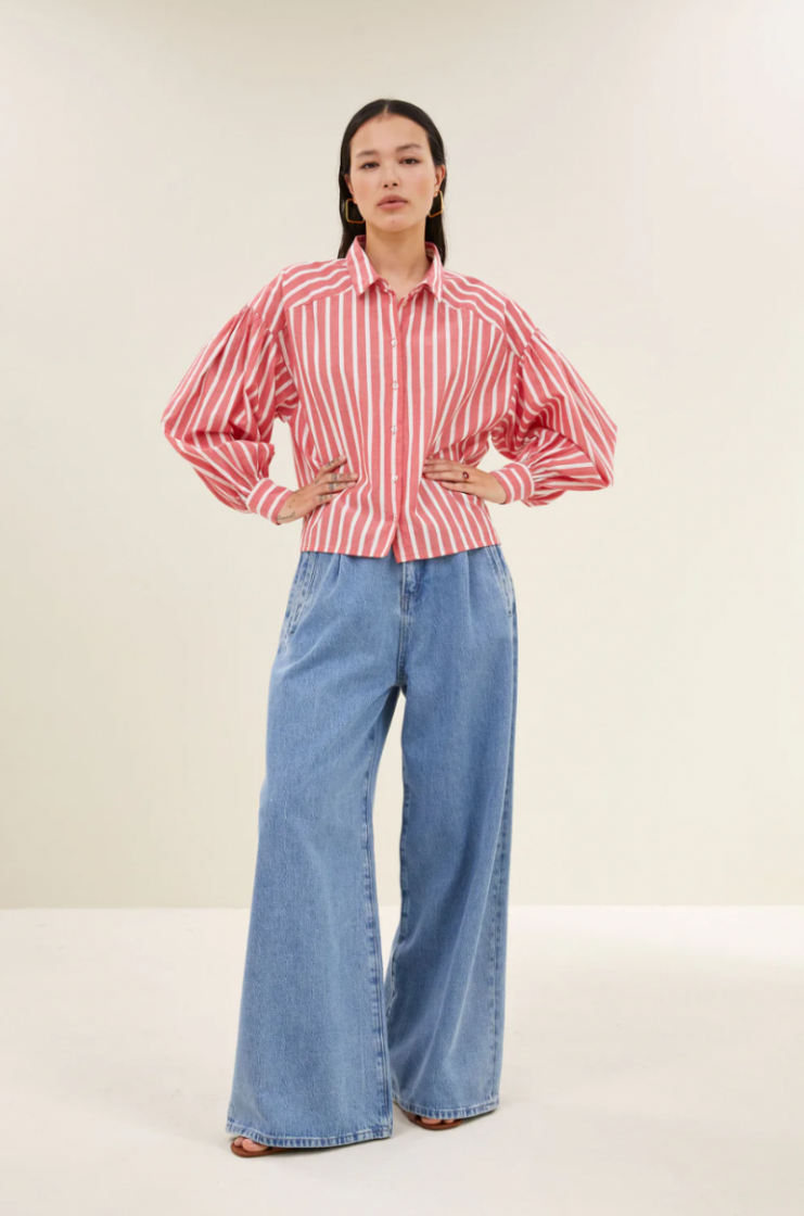 SARAH SHORT STRIPE RED STRIPE