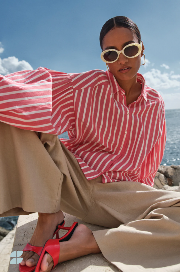 SARAH SHORT STRIPE RED STRIPE