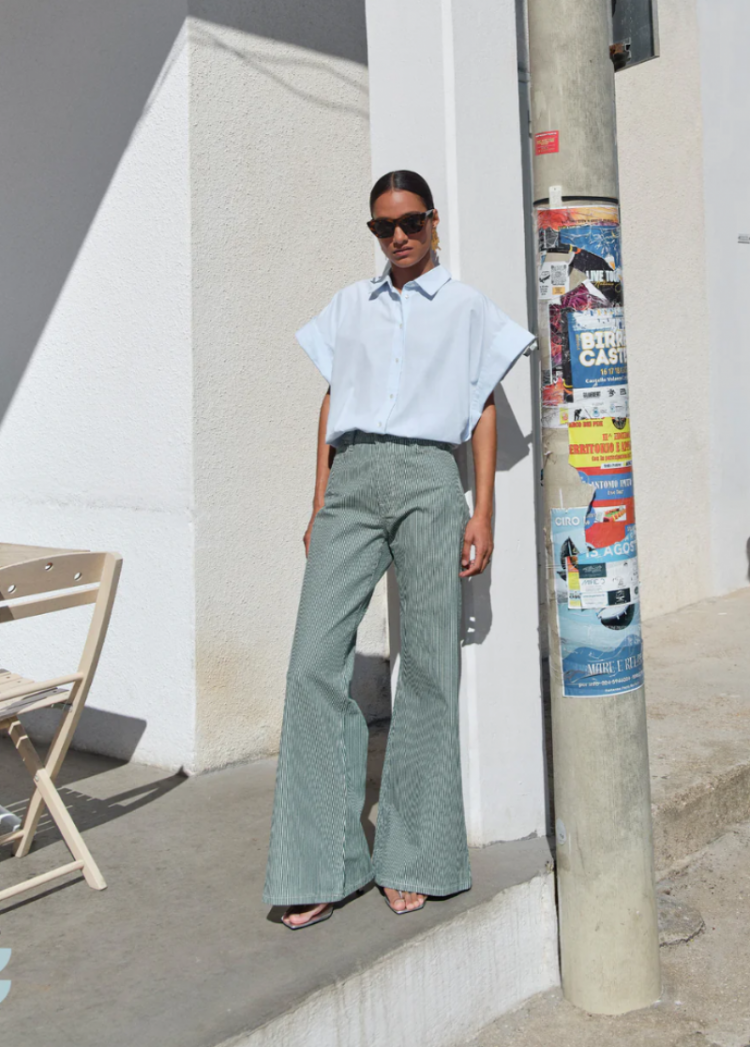 FEMME STRIPE DARK GREEN STRI