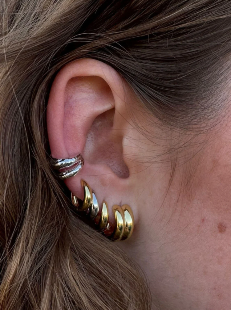 JUNE DOUBLE EAR CUFF SILVER