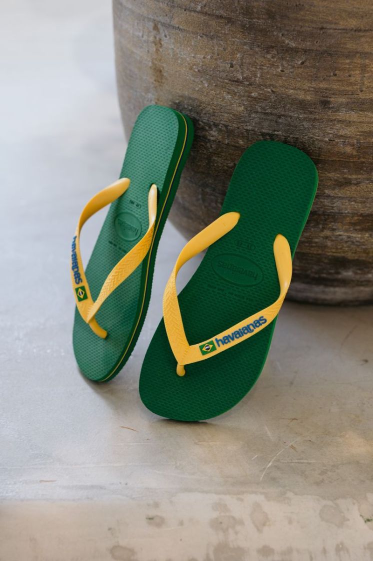 HAVAIANA BRASIL LOGO GREEN/YELLOW