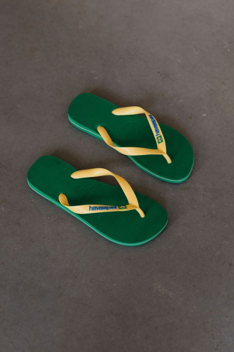 HAVAIANA BRASIL LOGO GREEN/YELLOW