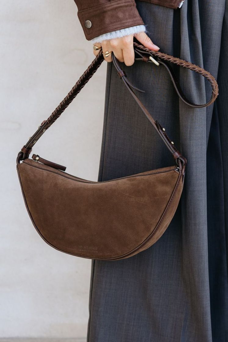 LEO CROSSBODY CHOCOLATE SUEDE