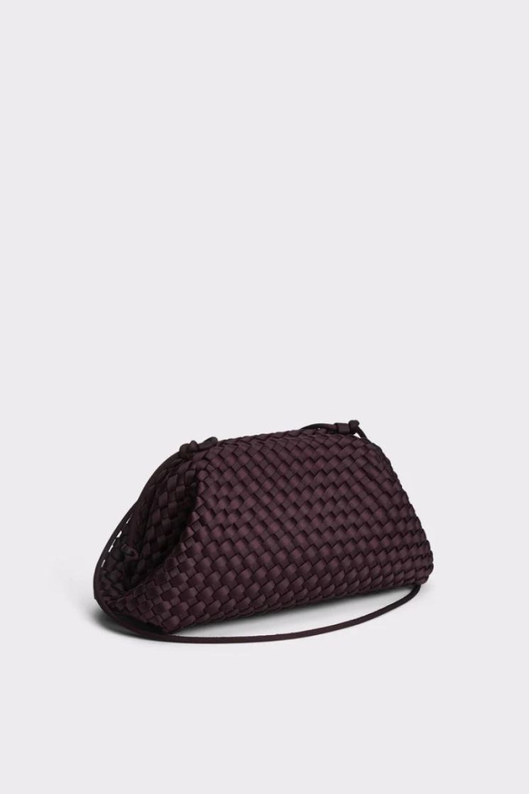 POUCH AUBERGINE SATIN