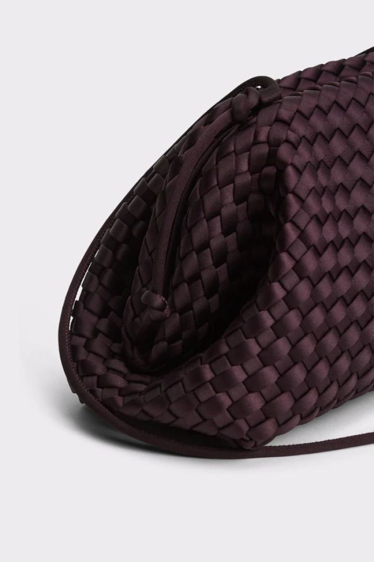 POUCH AUBERGINE SATIN