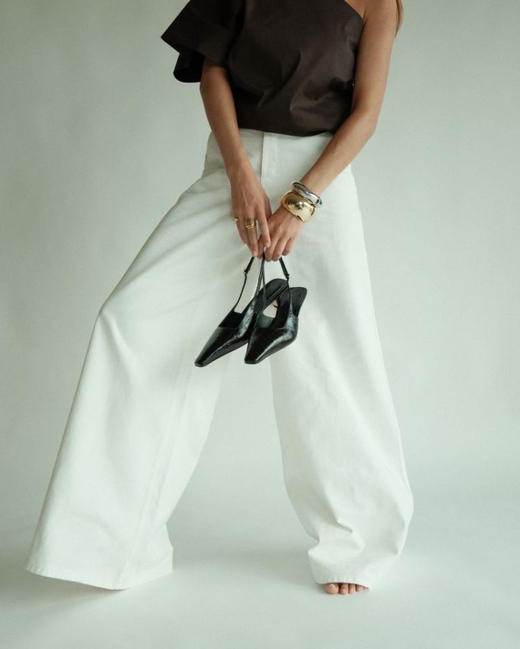 STEVIE DENIM PANTS WHITE