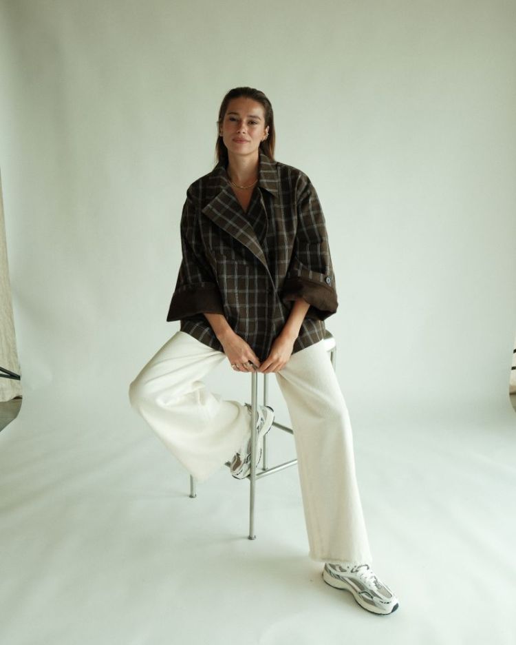 AGATHASW BROWN CHECK