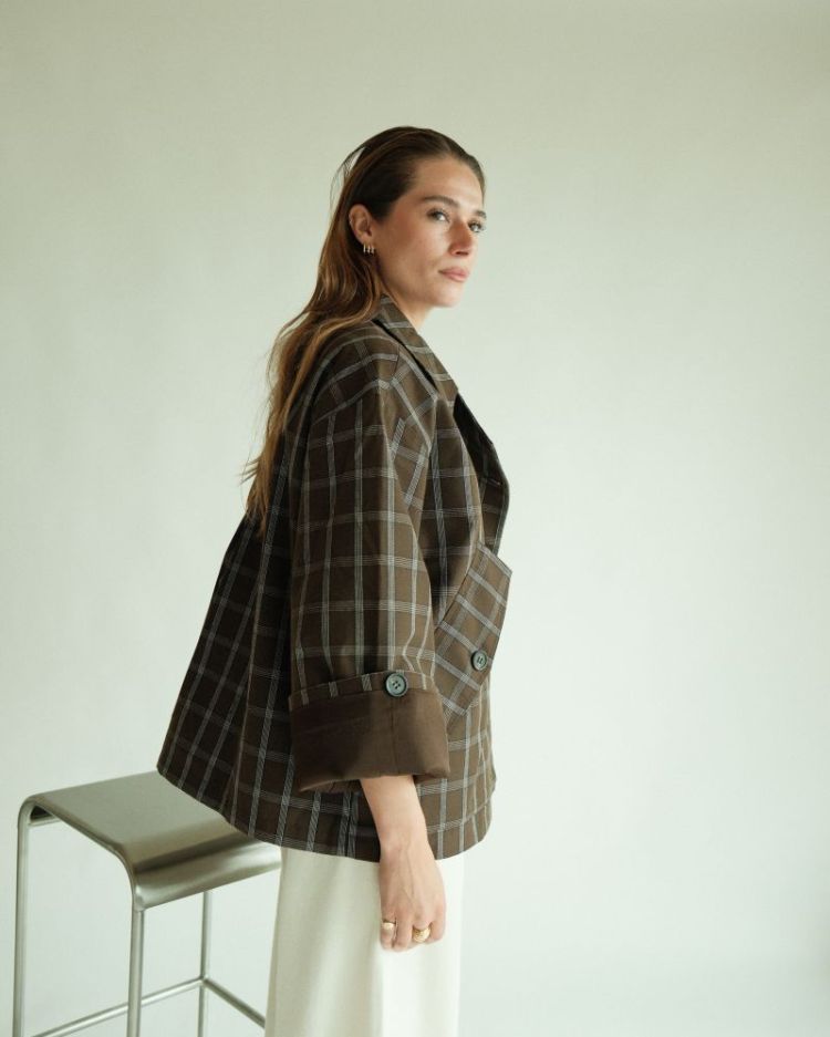 AGATHASW BROWN CHECK