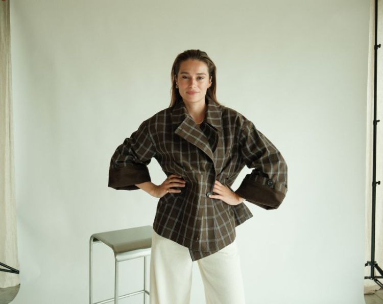 AGATHASW BROWN CHECK
